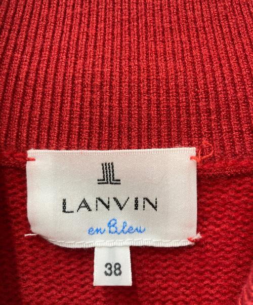LANVIN en Bleu（ランバンオンブルー）LANVIN en Bleu (ランバンオンブルー) レイヤーネックチュニックワンピース レッド サイズ:38の古着・服飾アイテム