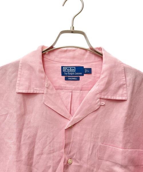 POLO RALPH LAUREN（ポロ・ラルフローレン）POLO RALPH LAUREN (ポロ・ラルフローレン) CALDWELL 半袖オープンカラーシャツ ピンク サイズ:Lの古着・服飾アイテム
