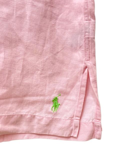 POLO RALPH LAUREN（ポロ・ラルフローレン）POLO RALPH LAUREN (ポロ・ラルフローレン) CALDWELL 半袖オープンカラーシャツ ピンク サイズ:Lの古着・服飾アイテム