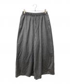 mizuiro-indミズイロインド）の古着「ウールブレンドイージーワイドストライプパンツ」｜グレー