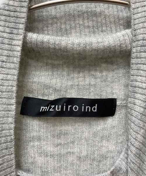 mizuiro-ind（ミズイロインド）mizuiro-ind (ミズイロインド) シャツカラーリブニット プルオーバー 4-228826 グレー サイズ:表記無しの古着・服飾アイテム
