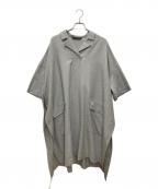 mizuiro-indミズイロインド）の古着「ウールスキッパーシャツワンピース」｜グレー
