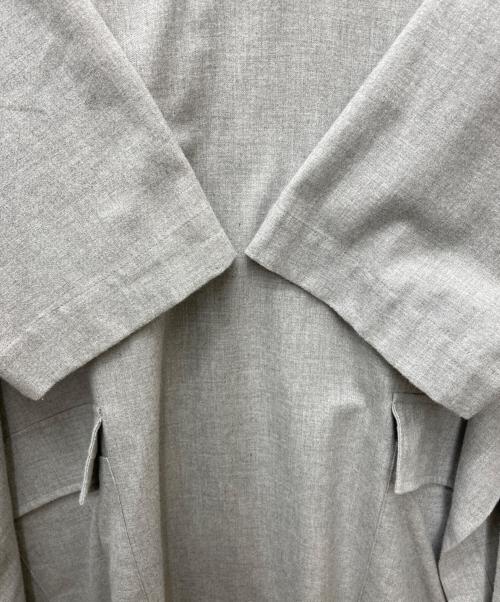 mizuiro-ind（ミズイロインド）mizuiro-ind (ミズイロインド) ウールスキッパーシャツワンピース グレー サイズ:Fの古着・服飾アイテム