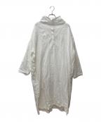 mizuiro-indミズイロインド）の古着「リネンプルオーバーシャツワンピース」｜ホワイト