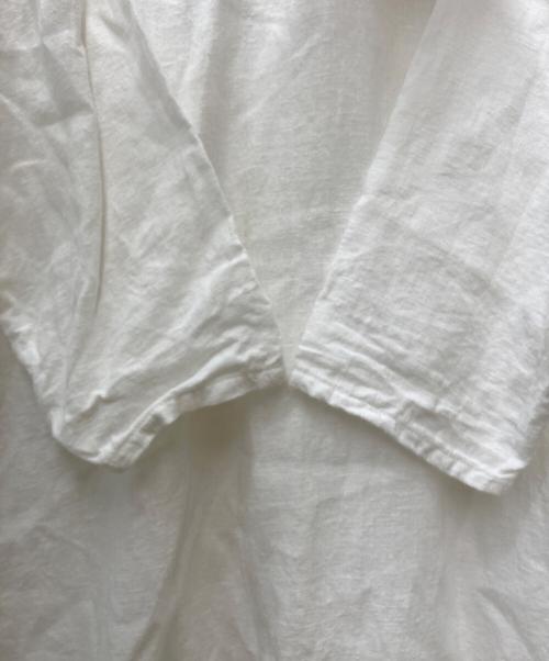 mizuiro-ind（ミズイロインド）mizuiro-ind (ミズイロインド) リネンプルオーバーシャツワンピース ホワイト サイズ:不明の古着・服飾アイテム