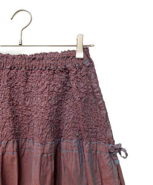 me ISSEY MIYAKE（ミーイッセイ ミヤケ）me ISSEY MIYAKE (ミーイッセイ ミヤケ) カリフラワーフレアスカート MI94FG761 ブラウン サイズ:サイズ表記なしの古着・服飾アイテム