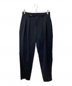 rinリン）の古着「ストライプツータックスラックス」｜ブラック