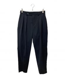 rin（リン）の古着「ストライプツータックスラックス」｜ブラック