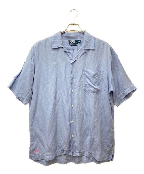 POLO RALPH LAUREN（ポロ・ラルフローレン）POLO RALPH LAUREN (ポロ・ラルフローレン) CALDWELL 半袖オープンカラーシャツ ブルー サイズ:Mの古着・服飾アイテム