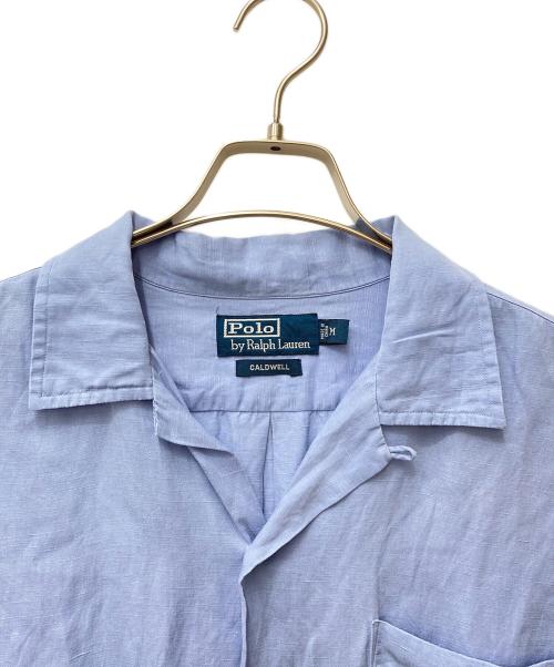 POLO RALPH LAUREN（ポロ・ラルフローレン）POLO RALPH LAUREN (ポロ・ラルフローレン) CALDWELL 半袖オープンカラーシャツ ブルー サイズ:Mの古着・服飾アイテム