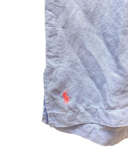 POLO RALPH LAUREN（ポロ・ラルフローレン）POLO RALPH LAUREN (ポロ・ラルフローレン) CALDWELL 半袖オープンカラーシャツ ブルー サイズ:Mの古着・服飾アイテム