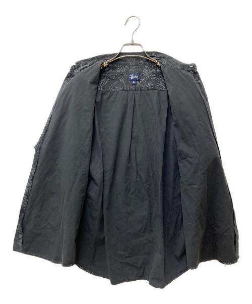 stussy（ステューシー）stussy (ステューシー) 総柄半袖シャツ グレー サイズ:Lの古着・服飾アイテム
