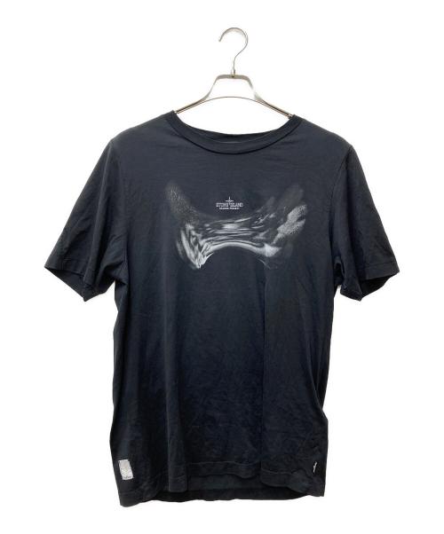 STONE ISLAND（ストーンアイランド）STONE ISLAND (ストーンアイランド) プリントTシャツ　76192011B ブラック サイズ:Мの古着・服飾アイテム