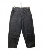 CUP AND CONEカップアンドコーン）の古着「バギーデニムパンツ」｜ブラック