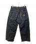 X-LARGE (エクストララージ) CONTRAST STITCH LEATHER PATCHED PANTS　101221031012 ブラック サイズ:32：4000円