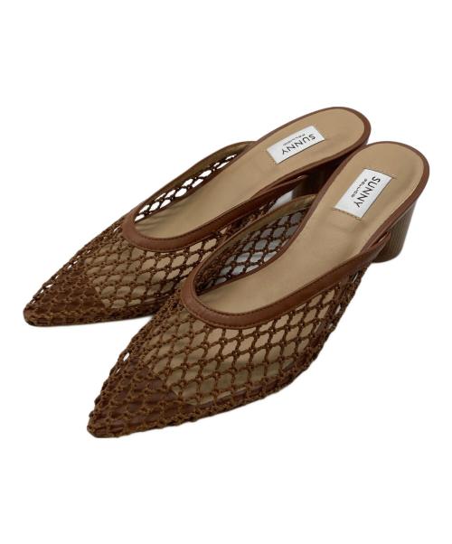 PELLICO SUNNY（ペリーコサニー）PELLICO SUNNY (ペリーコサニー) メッシュミュール ブラウン サイズ:36の古着・服飾アイテム