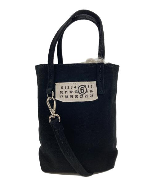 MM6 Maison Margiela（エムエムシックスメゾンマルジェラ）MM6 Maison Margiela (エムエムシックスメゾンマルジェラ) SHOPPING BAG MINI ショルダーバッグ ブラックの古着・服飾アイテム