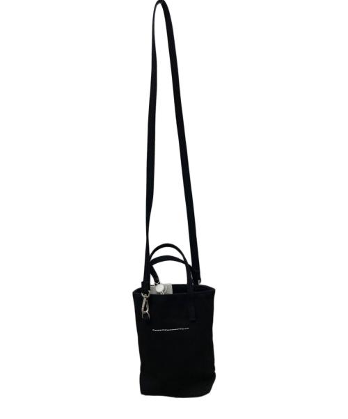 MM6 Maison Margiela（エムエムシックスメゾンマルジェラ）MM6 Maison Margiela (エムエムシックスメゾンマルジェラ) SHOPPING BAG MINI ショルダーバッグ ブラックの古着・服飾アイテム