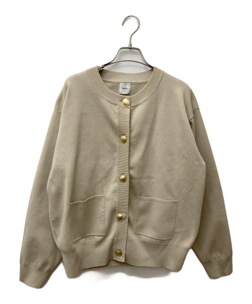 Spick and Span（スピックアンドスパン）Spick and Span (スピックアンドスパン) ウォッシャブクルーネックカーディガン 25080200901110 ベージュ サイズ:サイズ表記なしの古着・服飾アイテム