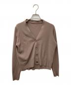 SOEJUソージュ）の古着「Vネックショートニットカーディガン S-00-NT-055」｜ブラウン