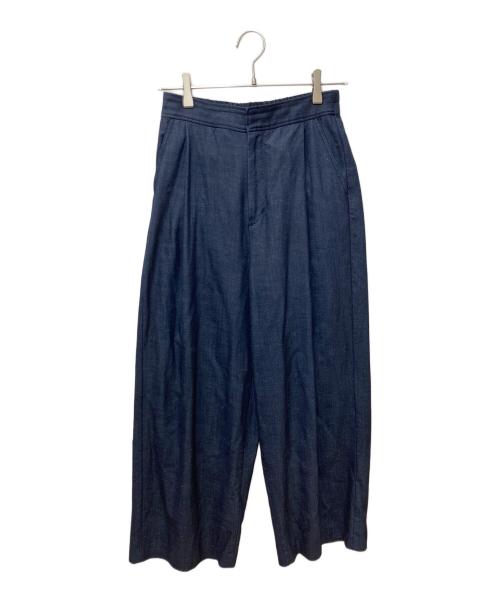 SOEJU（ソージュ）SOEJU (ソージュ) デニムライクタックワイドパンツ S-00-PT-031 インディゴ サイズ:Mの古着・服飾アイテム