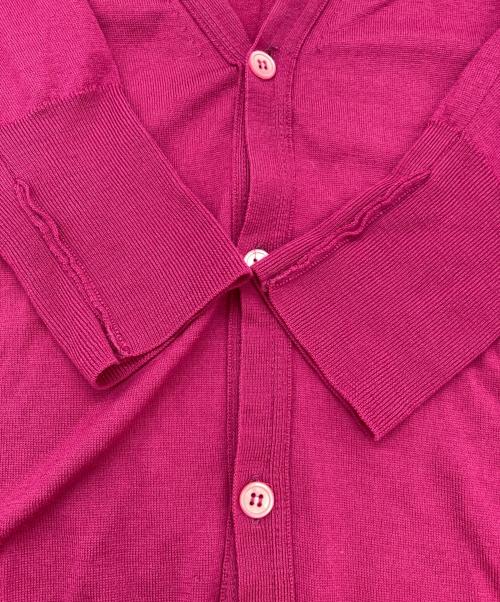 JOHN SMEDLEY（ジョンスメドレー）JOHN SMEDLEY (ジョンスメドレー) メリノウールカーディガン ピンク サイズ:XSの古着・服飾アイテム