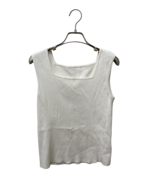 Diagram（ダイアグラム）Diagram (ダイアグラム) スクエアリブニットトップ 032414312800 ホワイト サイズ:36の古着・服飾アイテム