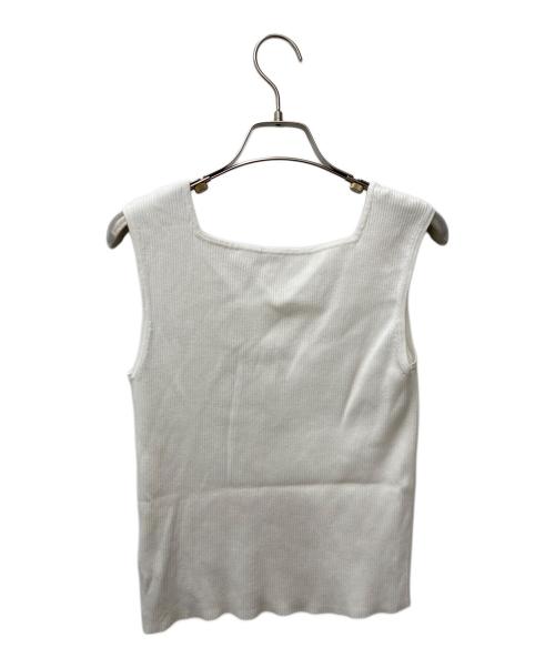Diagram（ダイアグラム）Diagram (ダイアグラム) スクエアリブニットトップ 032414312800 ホワイト サイズ:36の古着・服飾アイテム