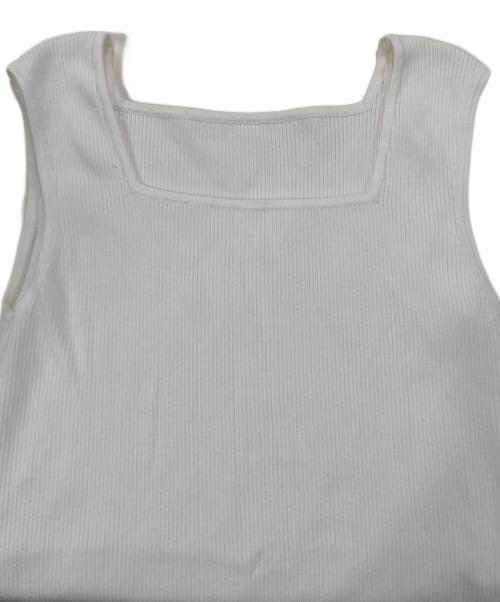 Diagram（ダイアグラム）Diagram (ダイアグラム) スクエアリブニットトップ 032414312800 ホワイト サイズ:36の古着・服飾アイテム