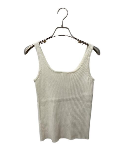 GRACE CLASS（グレースクラス）GRACE CLASS (グレースクラス) デコルテニットタンク 0224143197-01 ホワイト サイズ:36の古着・服飾アイテム