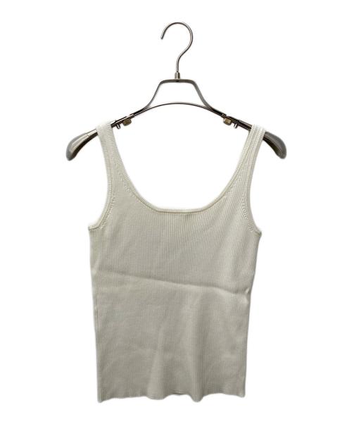 GRACE CLASS（グレースクラス）GRACE CLASS (グレースクラス) デコルテニットタンク 0224143197-01 ホワイト サイズ:36の古着・服飾アイテム