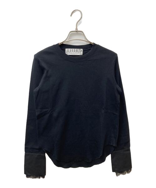 THIRD MAGAZINE（サードマガジン）THIRD MAGAZINE (サードマガジン) 袖口レースカットソー A0841UTS008 ブラック サイズ:9 未使用品の古着・服飾アイテム