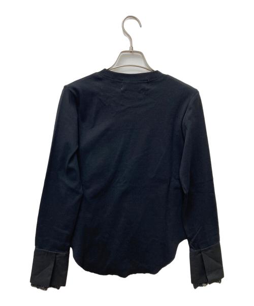 THIRD MAGAZINE（サードマガジン）THIRD MAGAZINE (サードマガジン) 袖口レースカットソー A0841UTS008 ブラック サイズ:9 未使用品の古着・服飾アイテム