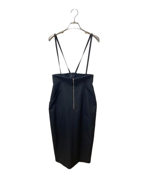 allureville（アルアバイル）allureville (アルアバイル) フロントジップサスペンダースカート 20242011120 ブラック サイズ:1の古着・服飾アイテム