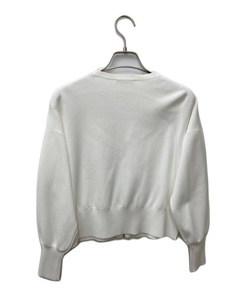 BLENHEIM（ブレンヘイム）BLENHEIM (ブレンヘイム) ジップアップクルーネックワイドニットカーディガン U742-002 ホワイト サイズ:XXSの古着・服飾アイテム