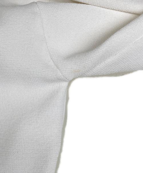 BLENHEIM（ブレンヘイム）BLENHEIM (ブレンヘイム) ジップアップクルーネックワイドニットカーディガン U742-002 ホワイト サイズ:XXSの古着・服飾アイテム