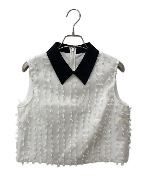 Diagram（ダイアグラム）Diagram (ダイアグラム) シアージャガードトップ 0324241085 ホワイト サイズ:36の古着・服飾アイテム