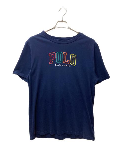 POLO RALPH LAUREN（ポロ・ラルフローレン）POLO RALPH LAUREN (ポロ・ラルフローレン) 刺繍ロゴTシャツ ネイビー サイズ:XLの古着・服飾アイテム