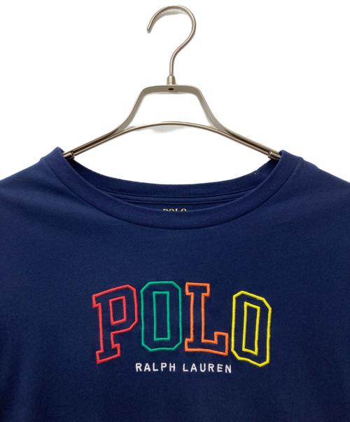 POLO RALPH LAUREN（ポロ・ラルフローレン）POLO RALPH LAUREN (ポロ・ラルフローレン) 刺繍ロゴTシャツ ネイビー サイズ:XLの古着・服飾アイテム
