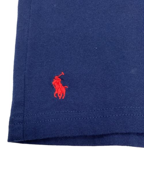 POLO RALPH LAUREN（ポロ・ラルフローレン）POLO RALPH LAUREN (ポロ・ラルフローレン) 刺繍ロゴTシャツ ネイビー サイズ:XLの古着・服飾アイテム