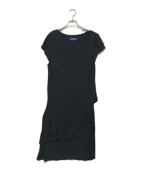 Y's（ワイズ）Y's (ワイズ) デザインワンピース ブラック サイズ:2の古着・服飾アイテム