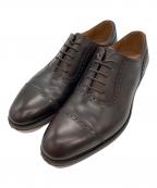 raymarレイマー）の古着「パンチドキャップトゥレザーシューズ」｜ブラウン