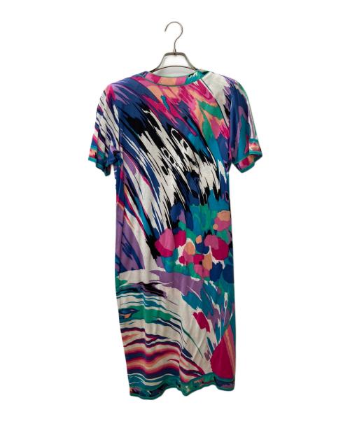 LEONARD（レオナール）LEONARD (レオナール) 総柄ワンピース ブルー サイズ:Mの古着・服飾アイテム