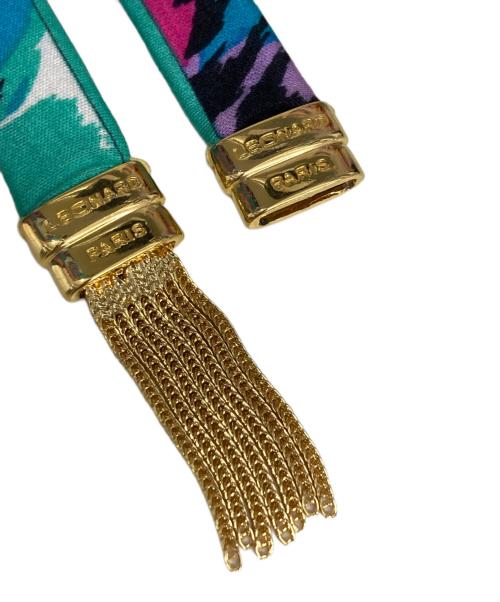 LEONARD（レオナール）LEONARD (レオナール) 総柄ワンピース ブルー サイズ:Mの古着・服飾アイテム