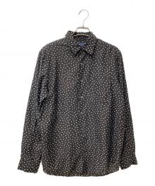 Pilgrim（ピルグリム）の古着「コットンシルクレギュラーカラードットシャツ」｜ブラック