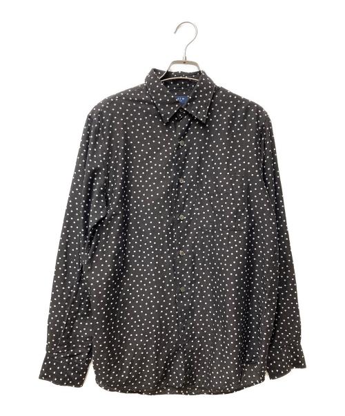 Pilgrim（ピルグリム）Pilgrim (ピルグリム) コットンシルクレギュラーカラードットシャツ ブラック サイズ:XSの古着・服飾アイテム