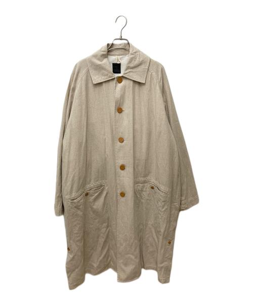EASY TO WEAR（イージートゥウェアー）EASY TO WEAR (イージートゥウェアー) COAT/LINEN CANVAS ETW20SS-CT001 ベージュ サイズ:48の古着・服飾アイテム