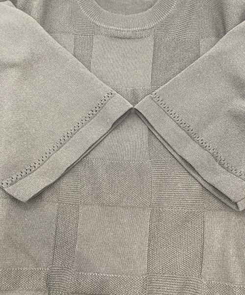 BLACK LABEL CRESTBRIDGE（ブラックレーベル クレストブリッジ）BLACK LABEL CRESTBRIDGE (ブラックレーベル クレストブリッジ) ハイツイストシャドーチェックニットTシャツ　51N08-518-09 ブラック サイズ:Mの古着・服飾アイテム