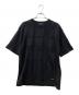 BLACK LABEL CRESTBRIDGE（ブラックレーベル クレストブリッジ）の古着「ハイツイストシャドーチェックニットTシャツ　51N08-518-09」｜ブラック