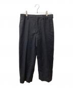 CARUSOカルーゾ）の古着「ウールチェックストライプパンツ PH08TZ/240326」｜ブラック